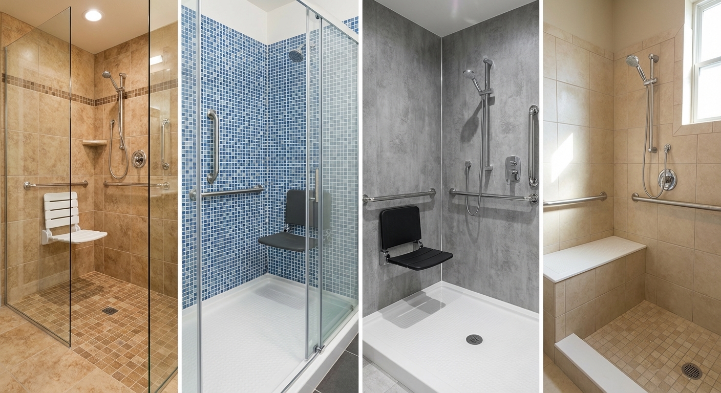 Réalisation douche senior en Autre